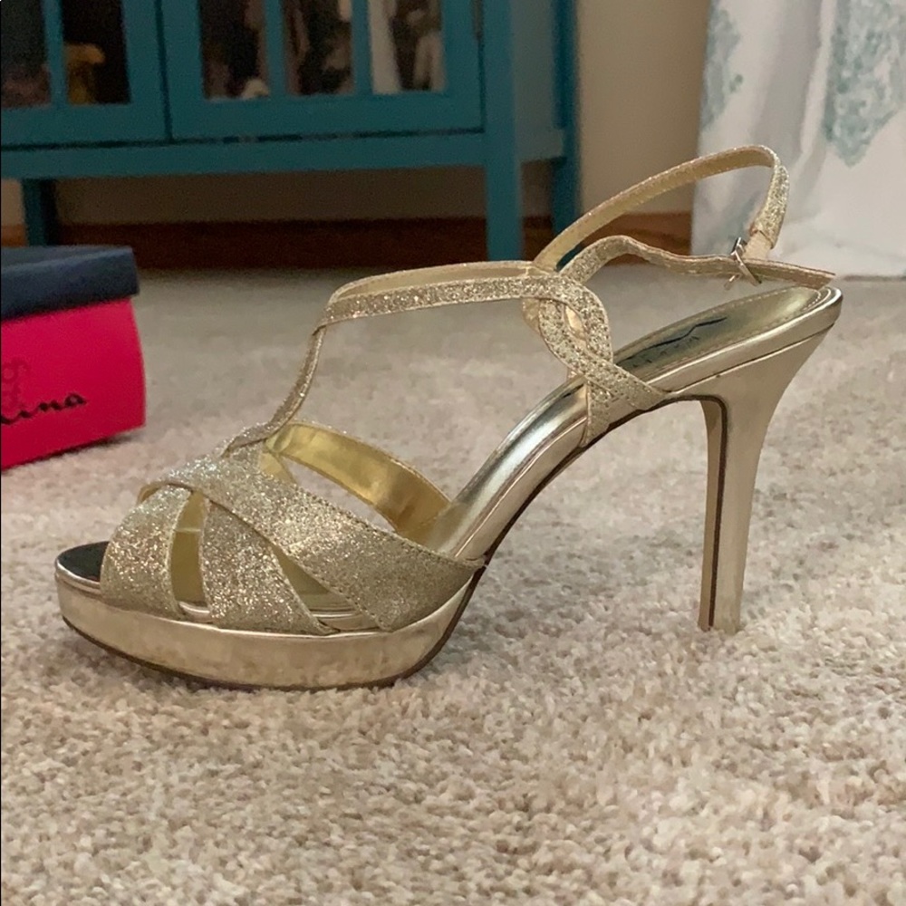 Women’s gold heels